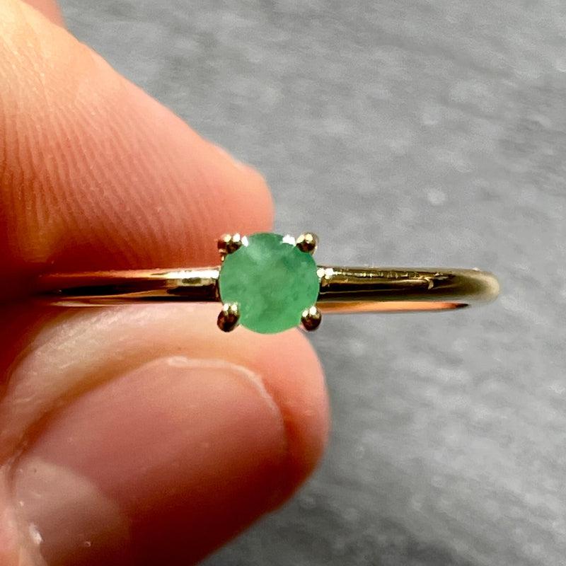 Imperial Natural Emerald Ring || 14K Vermeil Yellow Gold || Colombia-Nature's Treasures