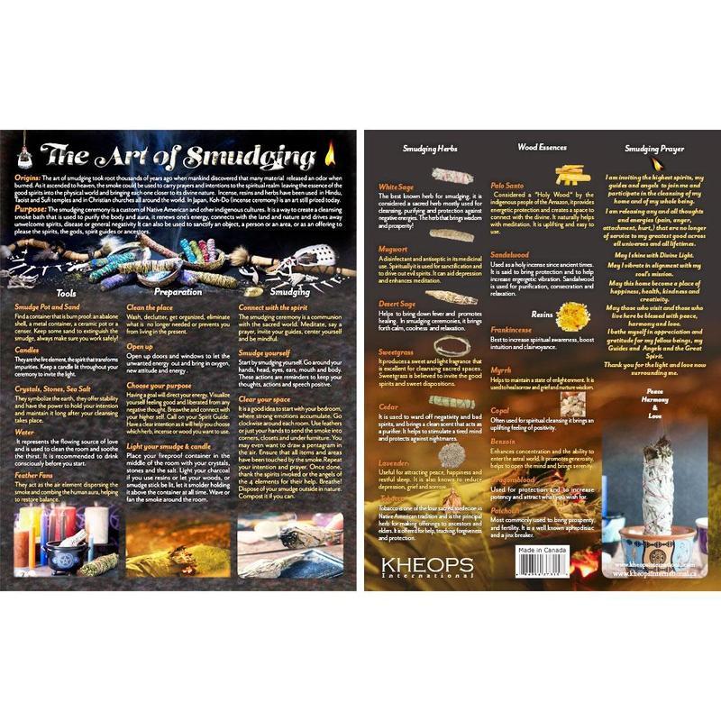 Informational Chart The Art of Smudging-Nature's Treasures