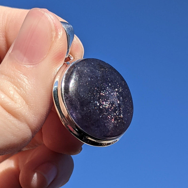 Iolite Sunstone Pendants || .925 Sterling Silver-Nature's Treasures