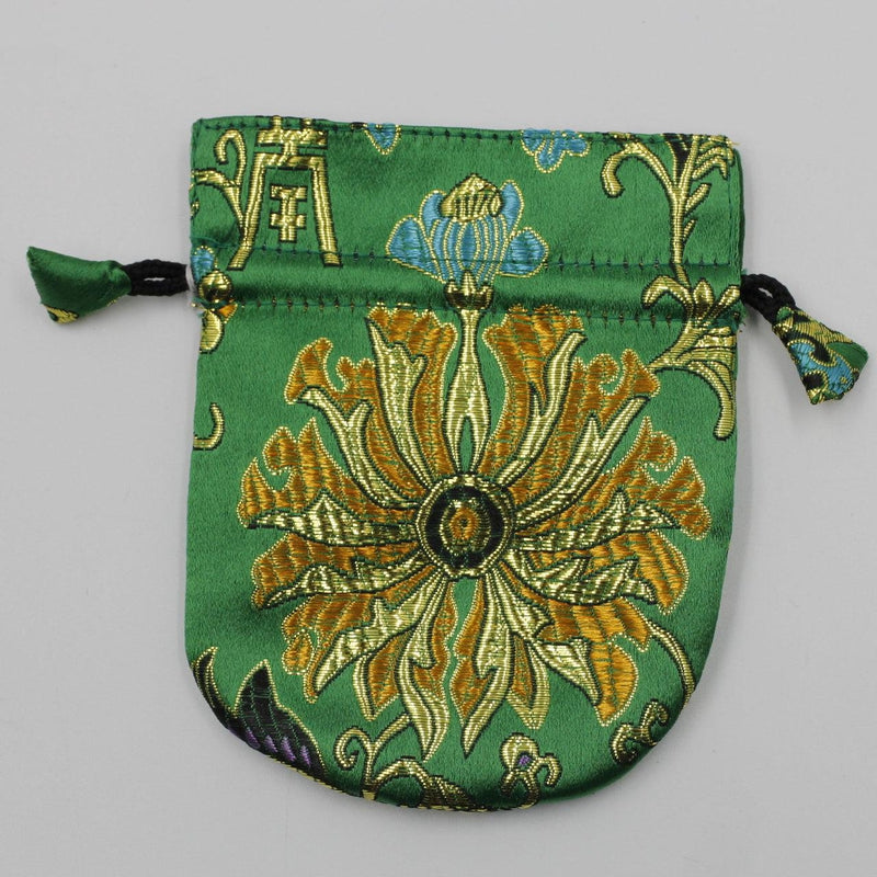 Victorian Antique Silk Damask Brocade Jacobean Tapestry Fabric Bag Purse