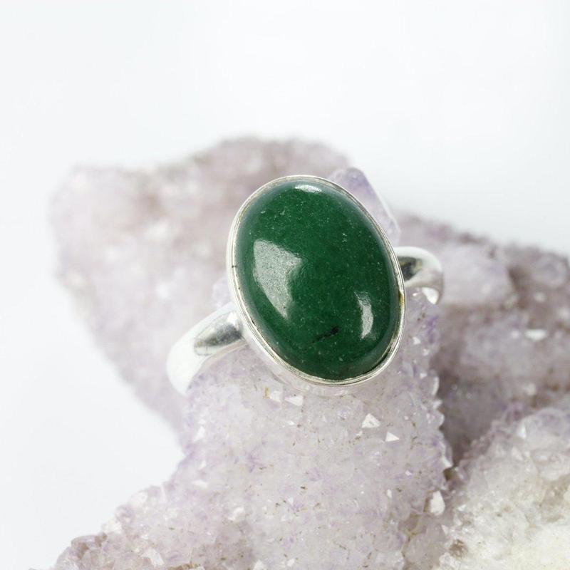 Jade Forest Ring Sterling Silver-Nature's Treasures