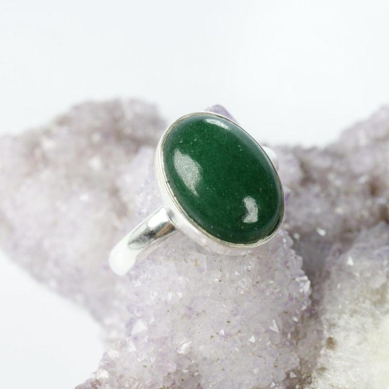 Jade Forest Ring Sterling Silver-Nature's Treasures