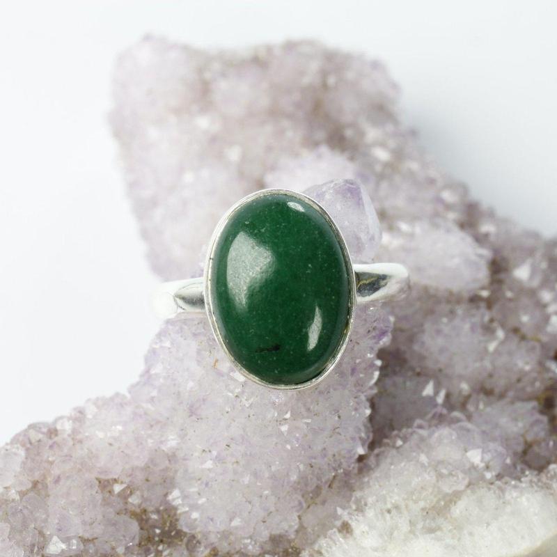 Jade Forest Ring Sterling Silver-Nature's Treasures