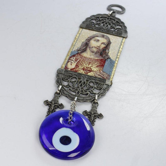 Jesus Icon Evil Eye Wall Tapestry-Nature's Treasures