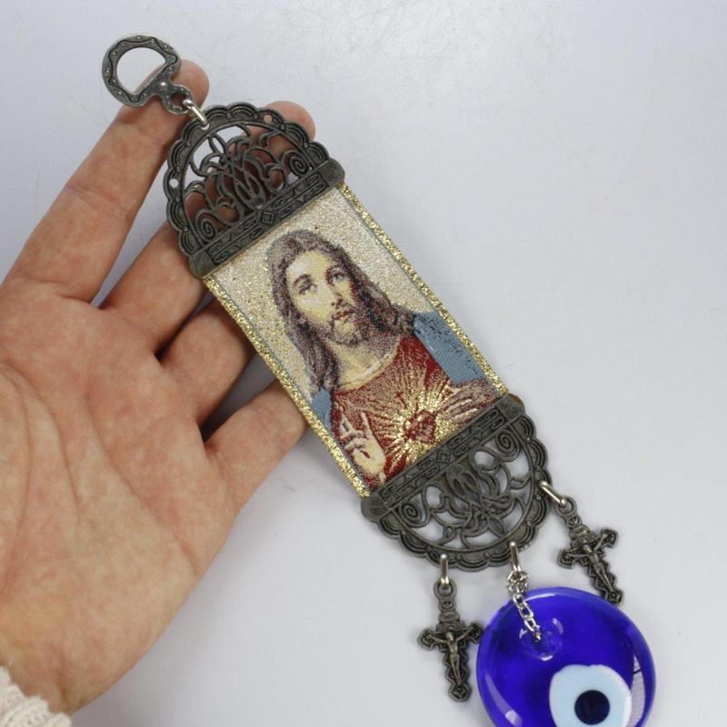 Jesus Icon Evil Eye Wall Tapestry-Nature's Treasures