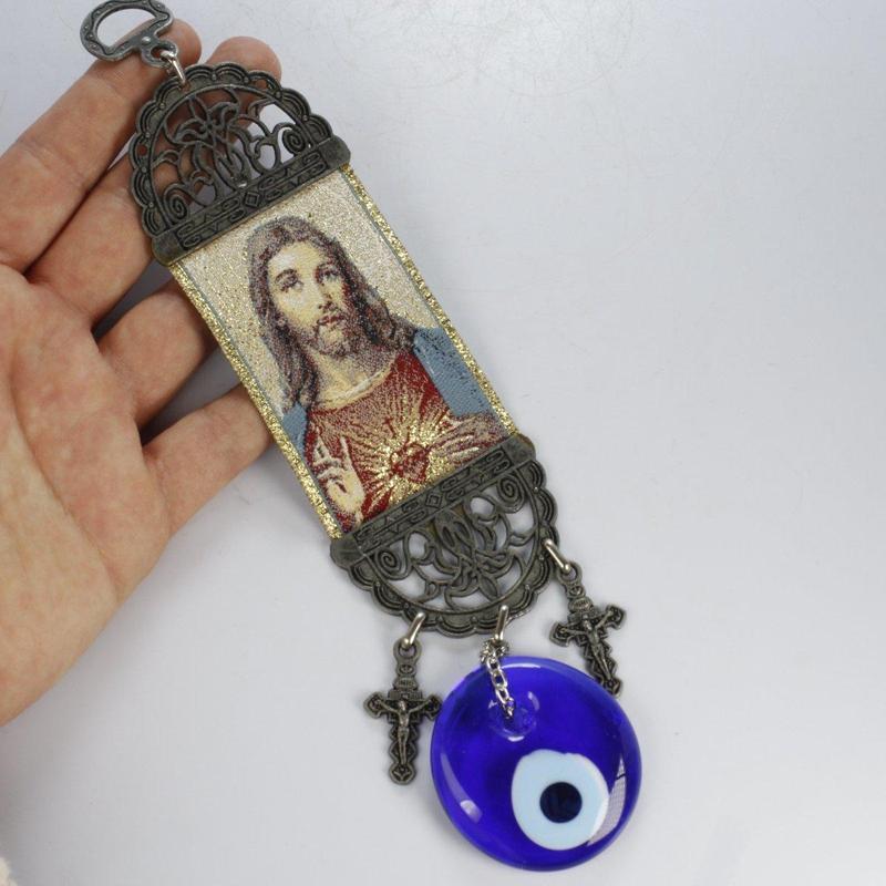 Jesus Icon Evil Eye Wall Tapestry-Nature's Treasures