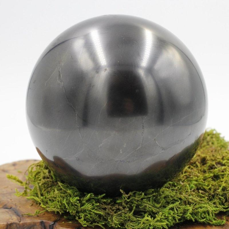 Jumbo Shungite Sphere || 100 mm-Nature's Treasures