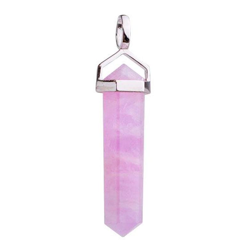 Kunzite Double Terminated Pendant - Sterling Silver - Large || .925 Sterling Silver-Nature's Treasures