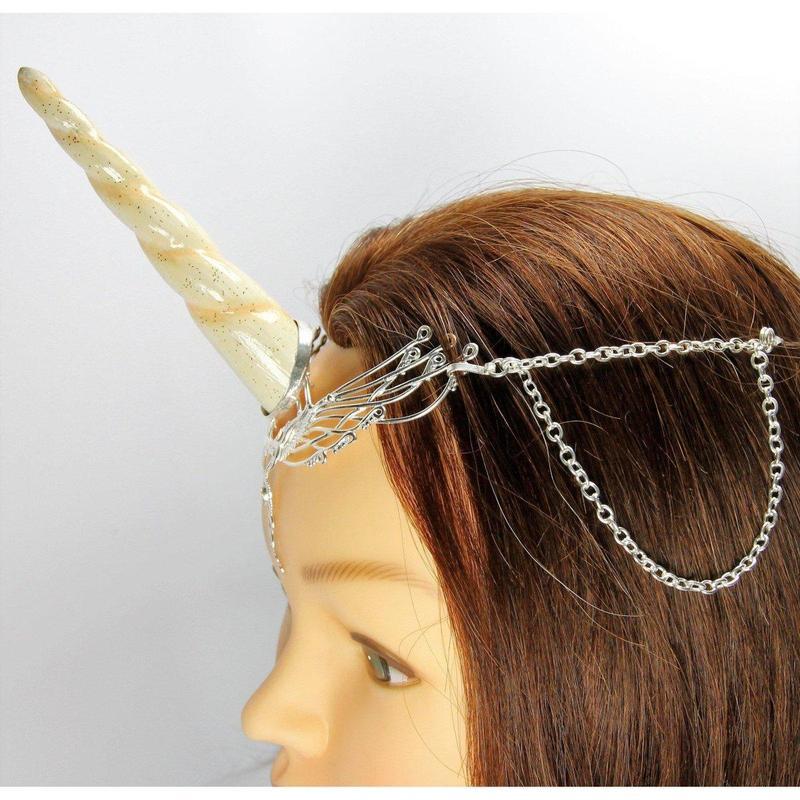 Large Unicorn Silver Tiara with Citrine-Nature's Treasures