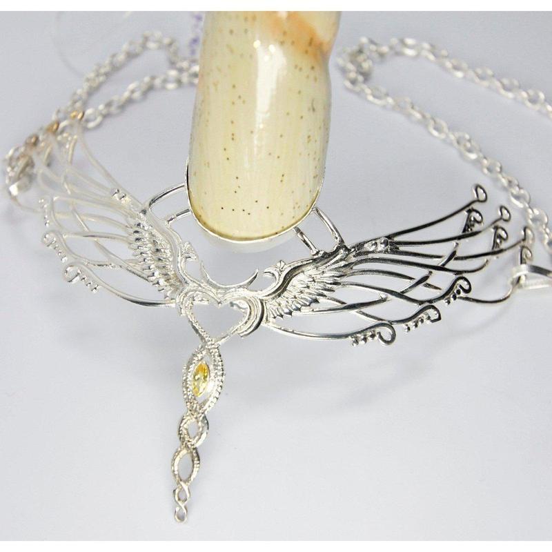 Large Unicorn Silver Tiara with Citrine-Nature's Treasures