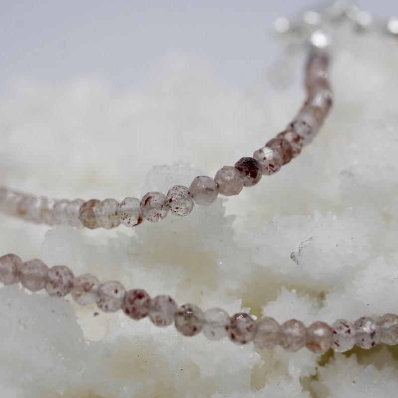 Lepidocrocite In Quartz Dainty Faceted Necklace || .925 Sterling Silver-Nature's Treasures