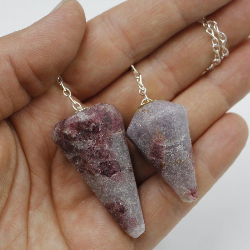 Lepidolite Pendulum Divination Tool || Worry Releaser-Nature's Treasures