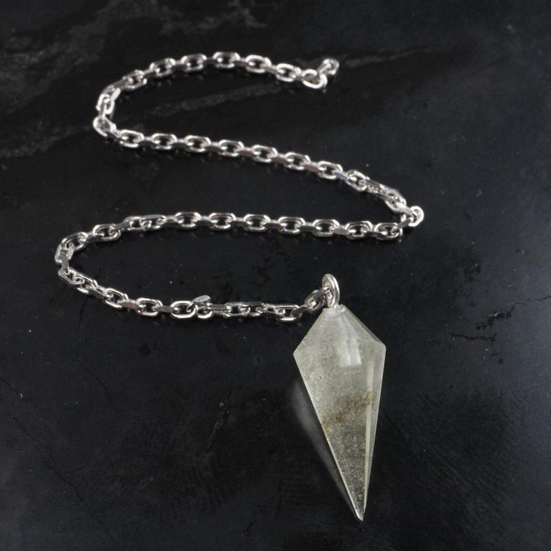 Libyan Desert Glass Pendulum || Manifestation || .925 Sterling Silver-Nature's Treasures