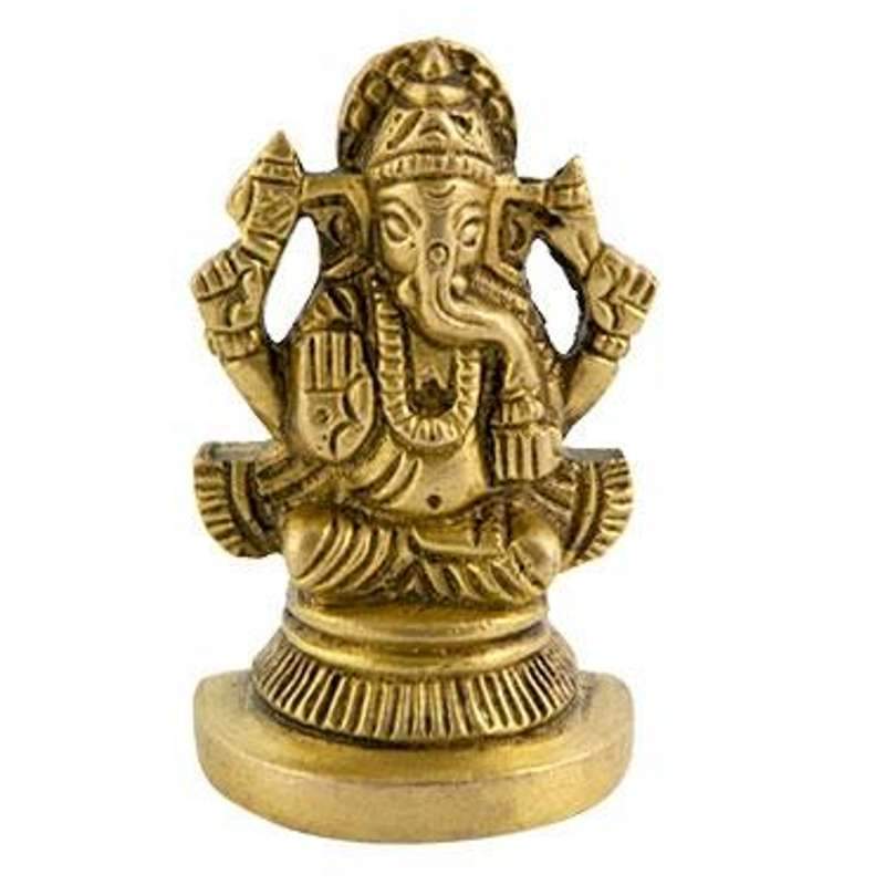 Lord Ganesh Brass Statue-Nature's Treasures