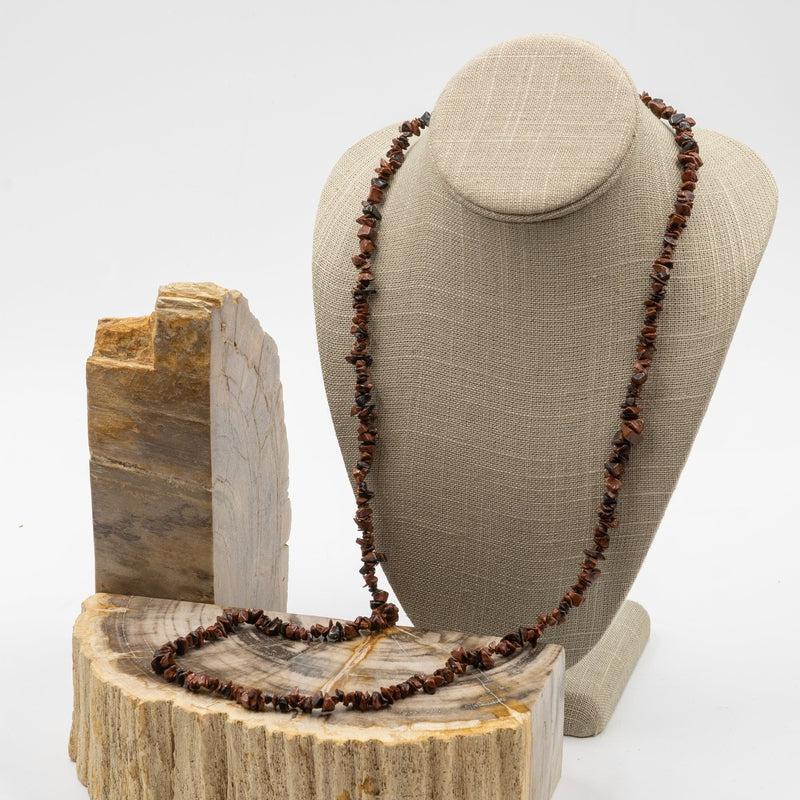 Mahogany Obsidian Chip Necklace-Nature's Treasures