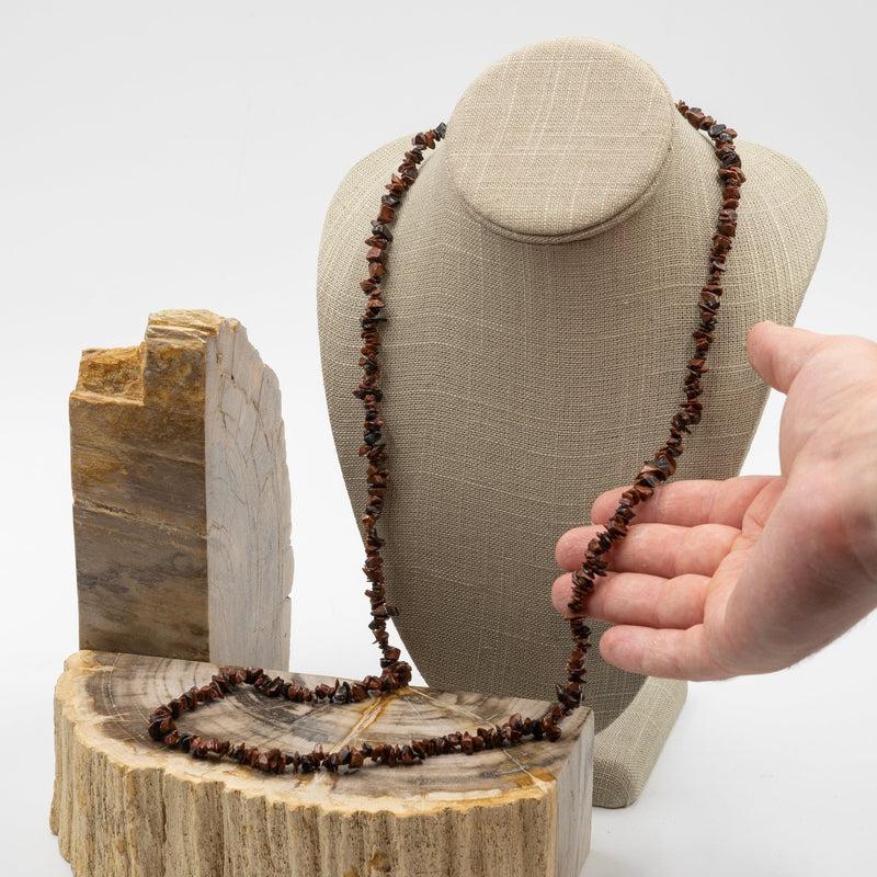 Mahogany Obsidian Chip Necklace-Nature's Treasures