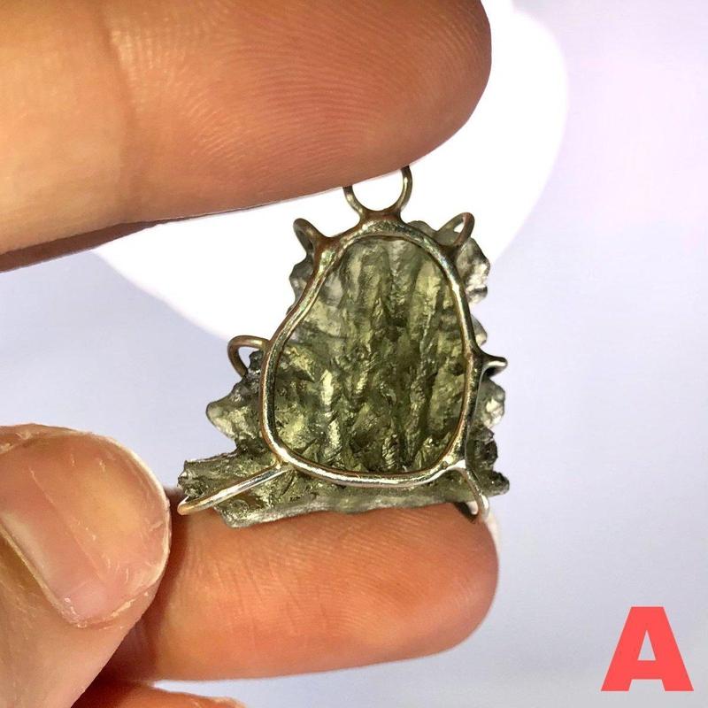 Moldavite Pendant Sterling Silver-Nature's Treasures