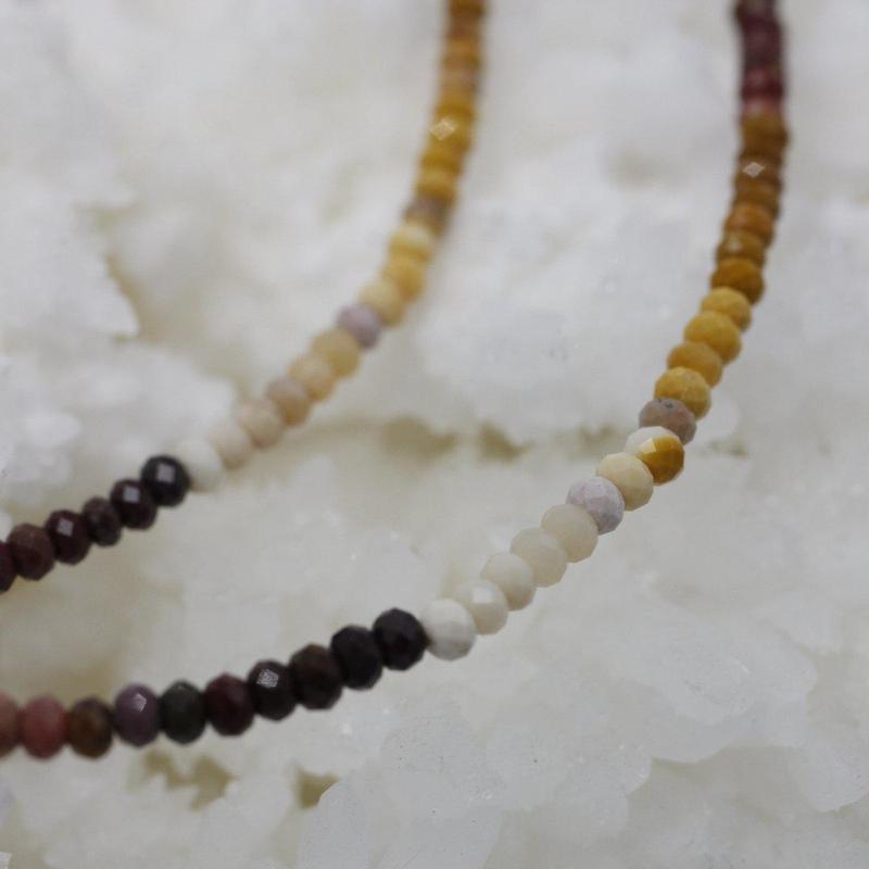Mookaite Jasper Dainty Faceted Necklace || .925 Sterling Silver-Nature's Treasures