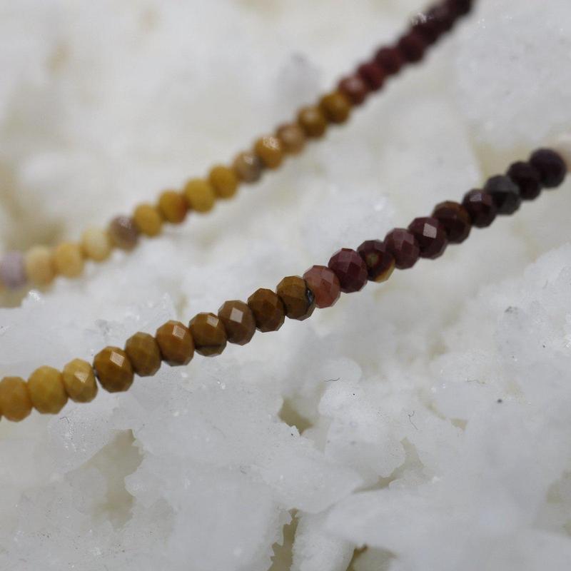 Mookaite Jasper Dainty Faceted Necklace || .925 Sterling Silver-Nature's Treasures