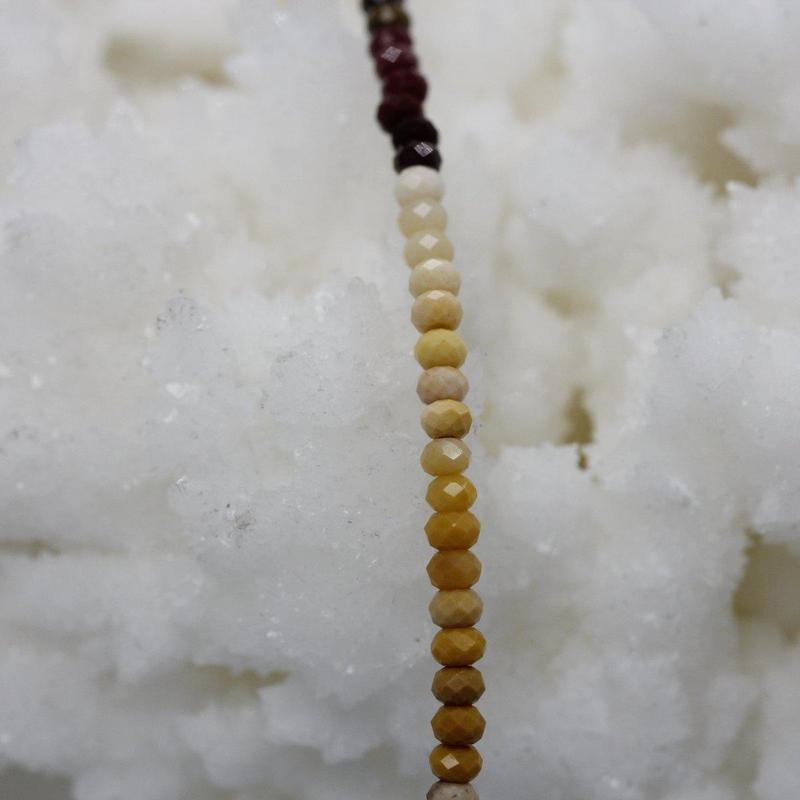 Mookaite Jasper Dainty Faceted Necklace || .925 Sterling Silver-Nature's Treasures