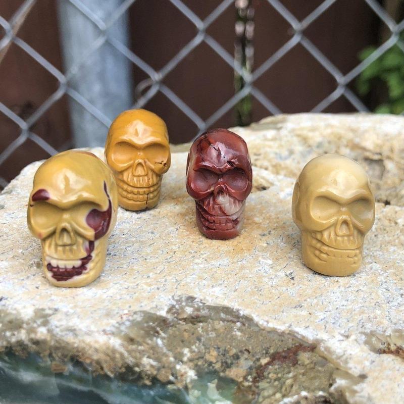 Mookaite Jasper Skull Drilled Pendant - Mini-Nature's Treasures