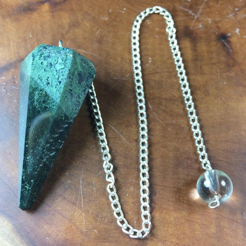 Moss Agate Crystal Pendulum-Nature's Treasures