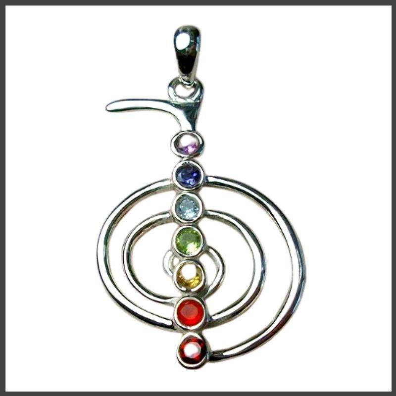 Multi-Faceted Chakra Cho Ku Rei Pendant || .925 Sterling Silver-Nature's Treasures