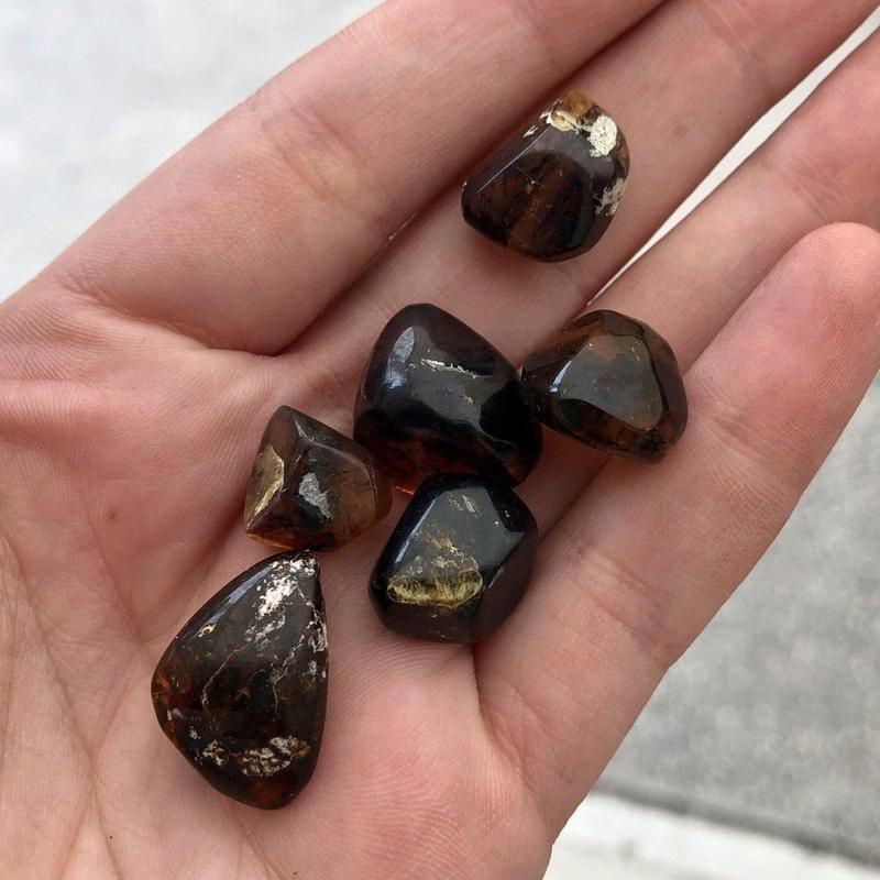 Natural Amber Tumble Stone || Cleansing, Security || Indonesia-Nature's Treasures