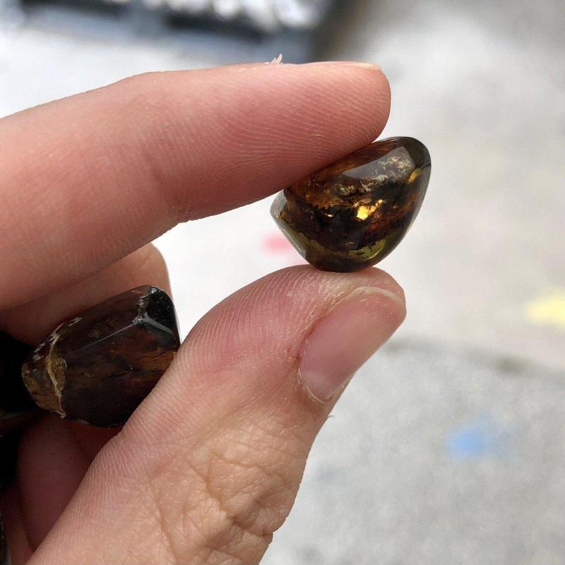 Natural Amber Tumble Stone || Cleansing, Security || Indonesia-Nature's Treasures