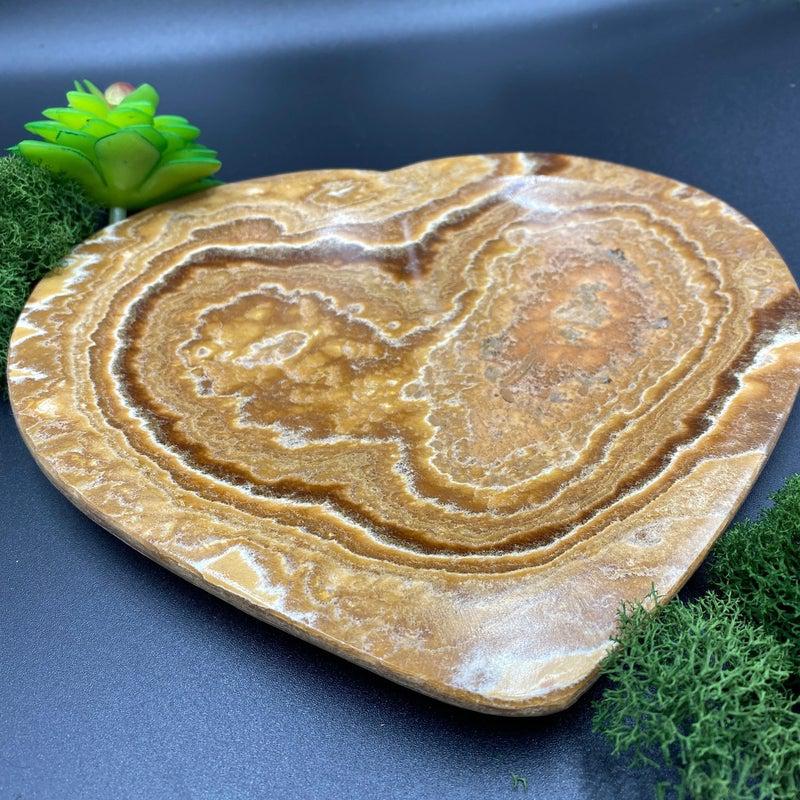 SHOW PRODUCT: Aragonite Heart-Shaped Dish Plates-Nature's Treasures