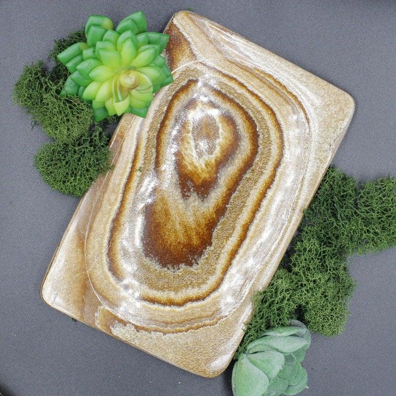 Natural Aragonite Rectangle Dish Plates || Morocco-Nature's Treasures