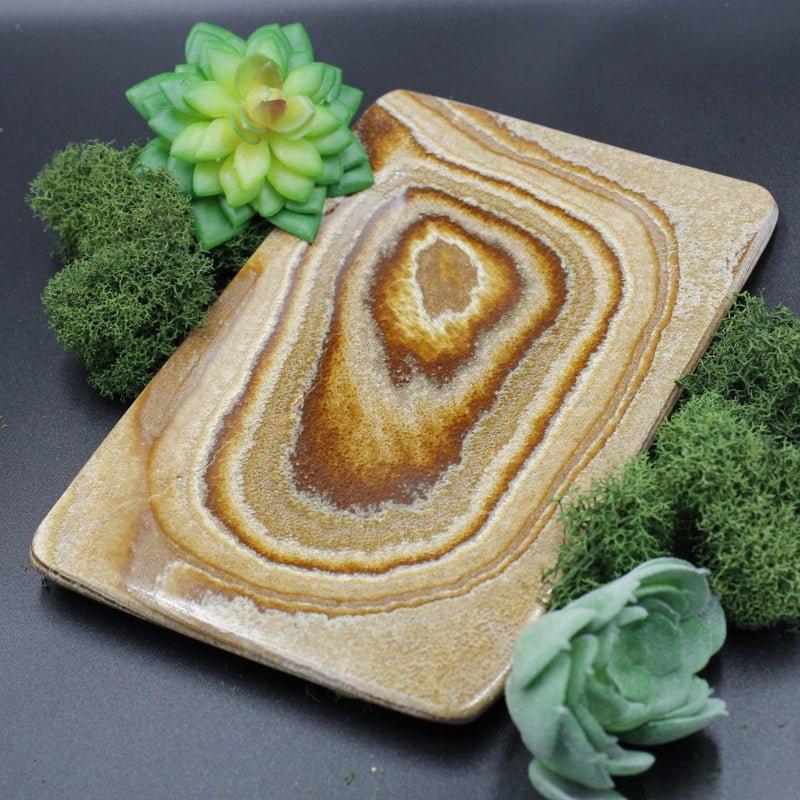 Natural Aragonite Rectangle Dish Plates || Morocco-Nature's Treasures