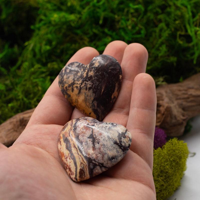 Natural Batik Jasper Pocket Hearts || Balancing, Integration Stone || Madagascar-Nature's Treasures