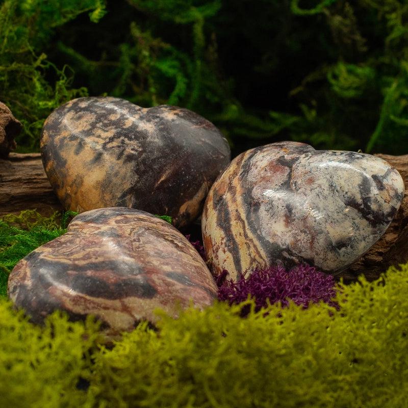 Natural Batik Jasper Pocket Hearts || Balancing, Integration Stone || Madagascar-Nature's Treasures