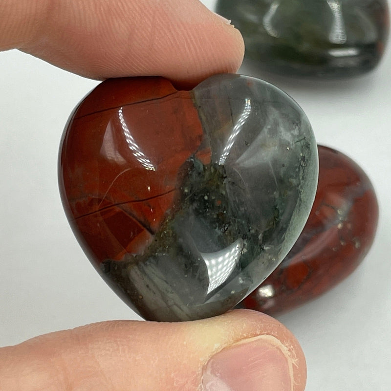 Natural Bloodstone Pocket Heart 30 MM || Stability, Detoxing Energies || Africa-Nature's Treasures