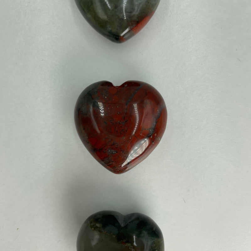 Natural Bloodstone Pocket Heart 30 MM || Stability, Detoxing Energies || Africa-Nature's Treasures