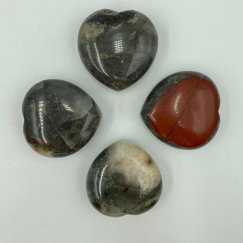 Natural Bloodstone Pocket Heart 40 MM || Stability, Detoxing Energies || Africa-Nature's Treasures
