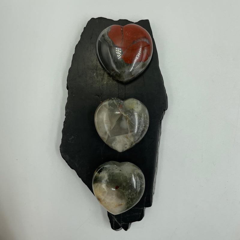 Natural Bloodstone Pocket Heart 40 MM || Stability, Detoxing Energies || Africa-Nature's Treasures
