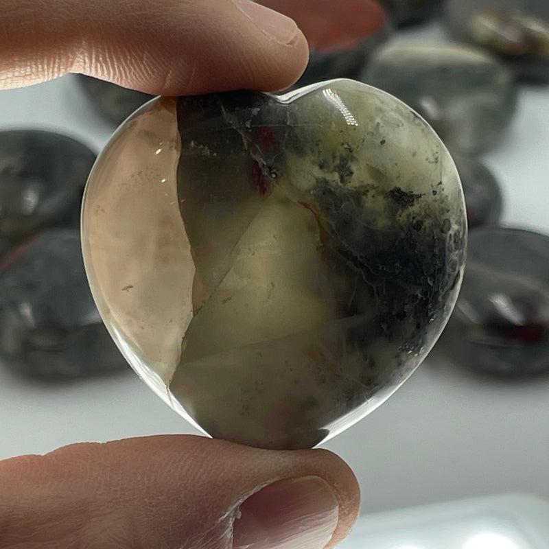 Natural Bloodstone Pocket Heart 40 MM || Stability, Detoxing Energies || Africa-Nature's Treasures