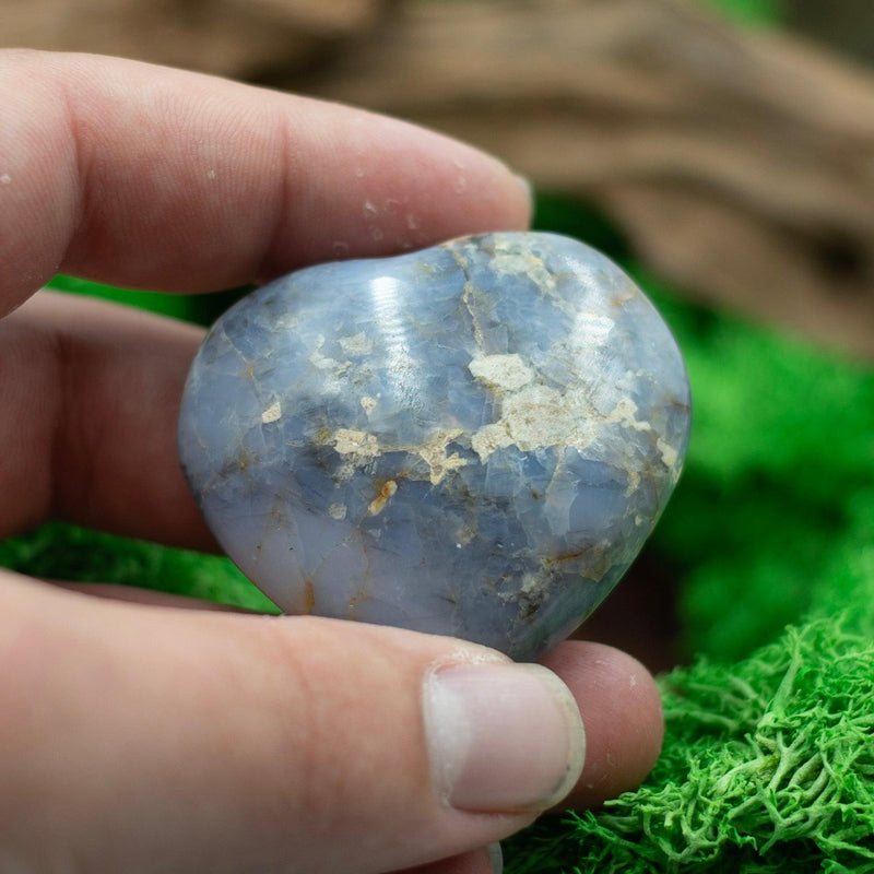 Natural Blue Opal Pocket Hearts || Tension Releaser, Communication || Indonesia-Nature's Treasures