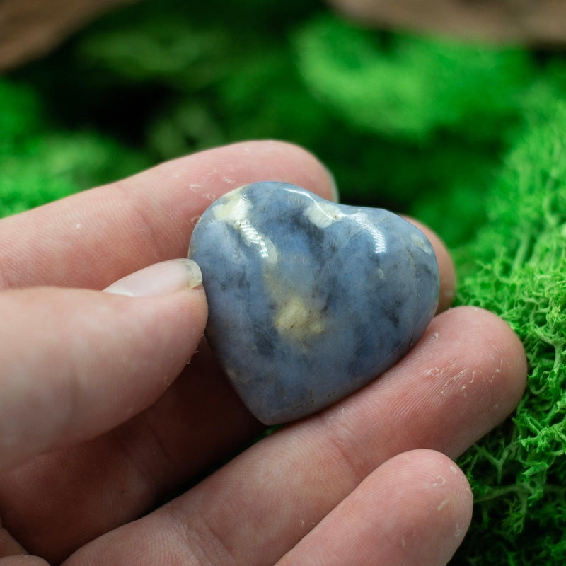 Natural Blue Opal Pocket Hearts || Tension Releaser, Communication || Indonesia-Nature's Treasures