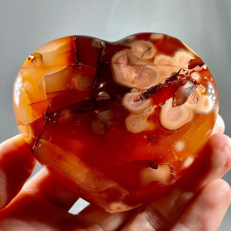 Natural Carnelian Puff Hearts || Creativity, Confidence, Grounding || Madagascar-Nature's Treasures