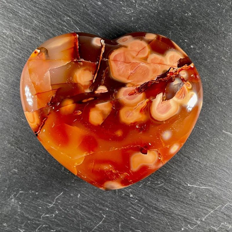 Natural Carnelian Puff Hearts || Creativity, Confidence, Grounding || Madagascar-Nature's Treasures