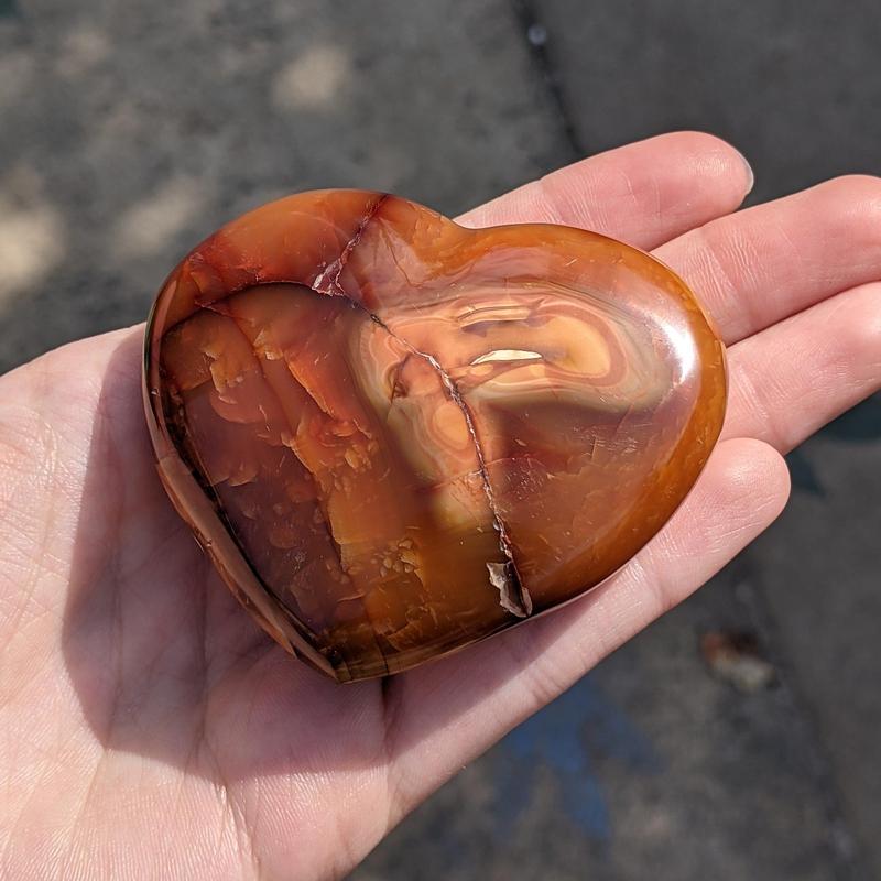 Natural Carnelian Puff Hearts || Creativity, Confidence, Grounding || Madagascar-Nature's Treasures