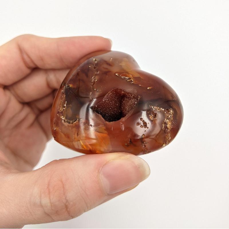 Natural Carnelian Puff Hearts || Creativity, Confidence, Grounding || Madagascar-Nature's Treasures