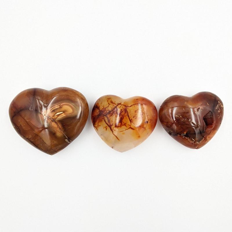 Natural Carnelian Puff Hearts Imported from Madagascar-Nature's Treasures