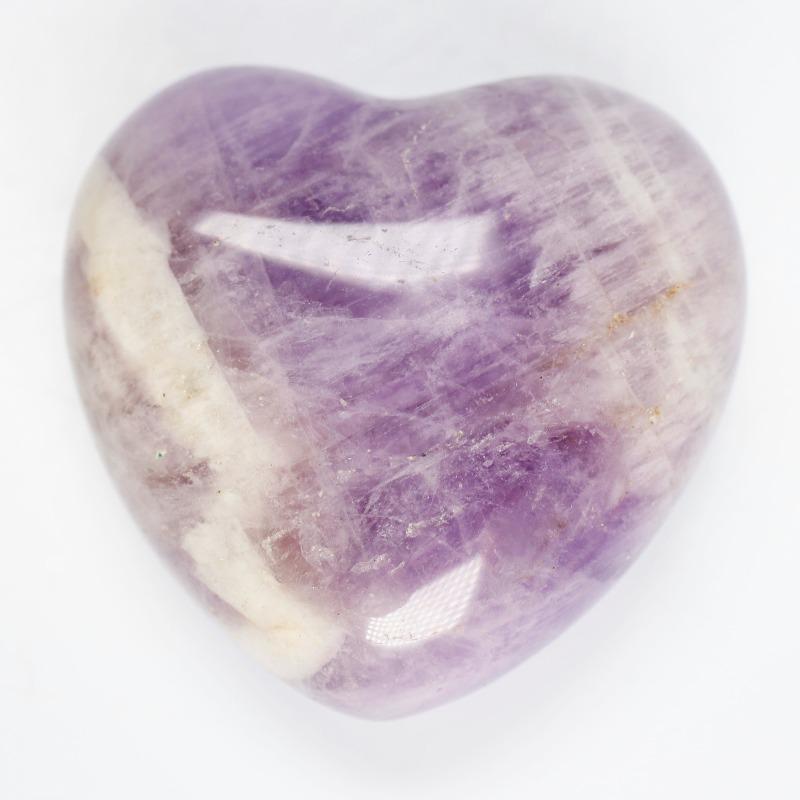 Natural Chevron Amethyst Pocket Hearts || Spiritual Growth, Cleansing || Brazil-Nature's Treasures