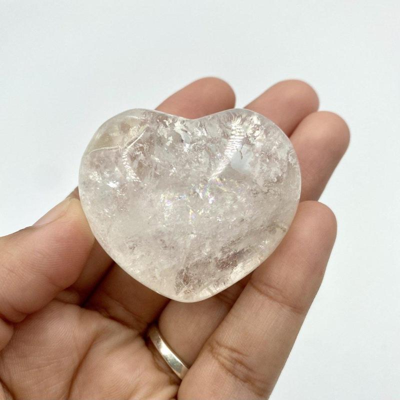 Natural Clear Quartz Pocket Hearts || Cleansing, Inner Awareness, Balance || Madagascar-Nature's Treasures