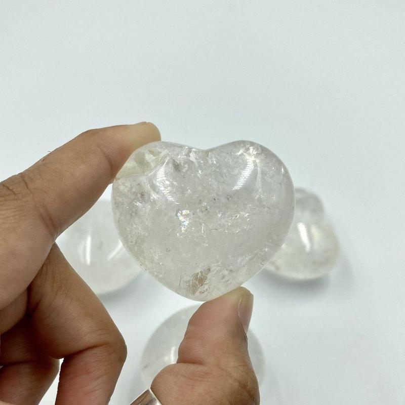 Natural Clear Quartz Pocket Hearts || Cleansing, Inner Awareness, Balance || Madagascar-Nature's Treasures