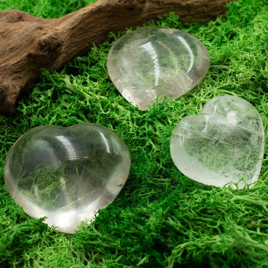 Natural Clear Quartz Pocket Hearts || Cleansing, Inner Awareness, Balance || Madagascar-Nature's Treasures